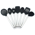 Silicone kitchen tools with stainless steel handle